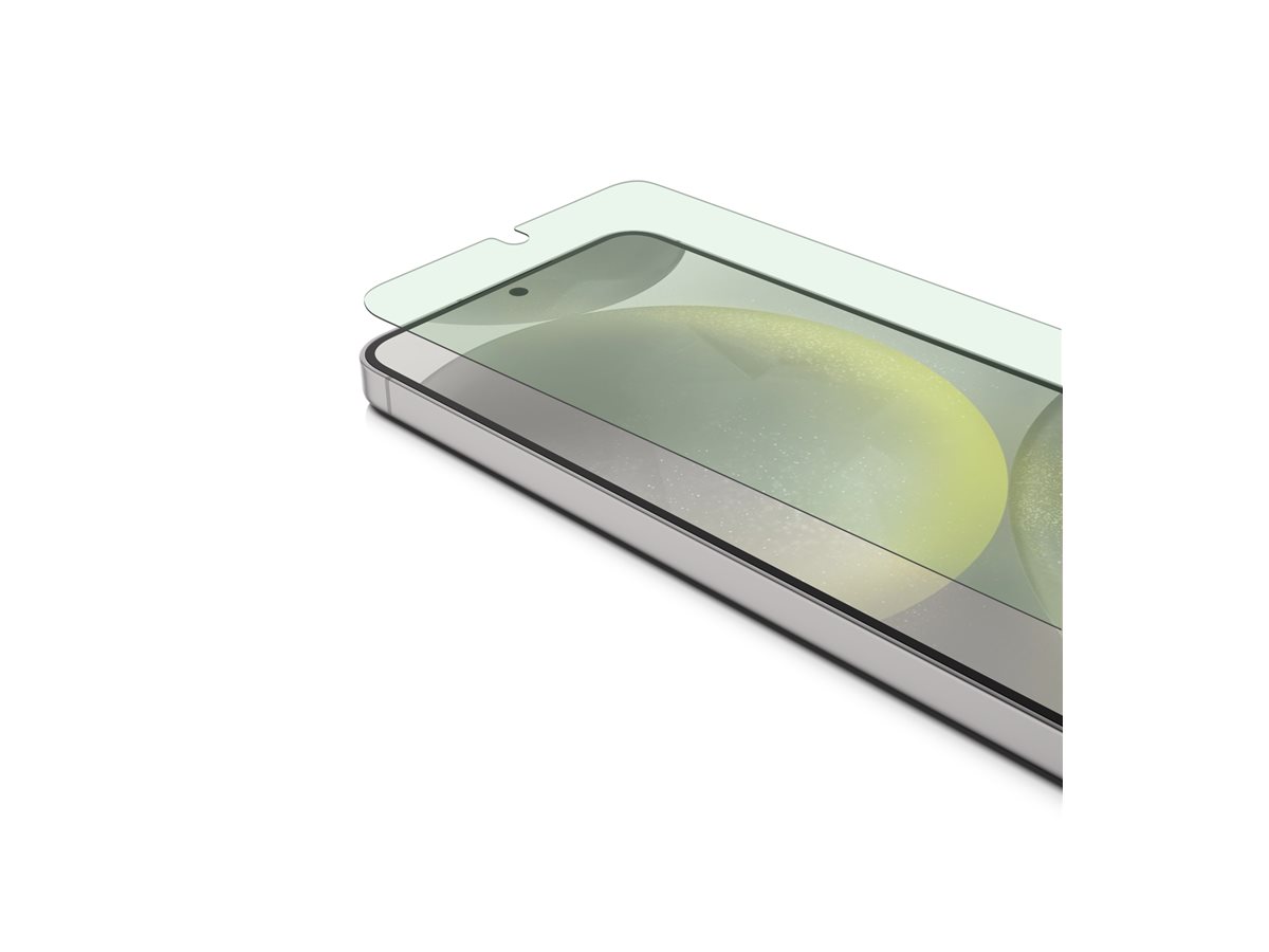 Belkin ScreenForce TrueClear Curve screen protector for mobile phone blue light Product shot Left side 77700