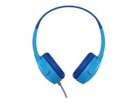 Belkin SoundForm Mini Headphones with mic on-ear wired 3.5 mm jack blue image
