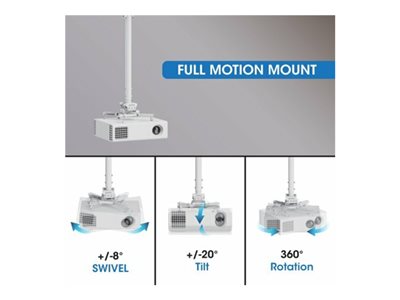 MH Beamer-Deckenhalterung weiss bis 35kg, MANHATTAN 462686 (BILD2)