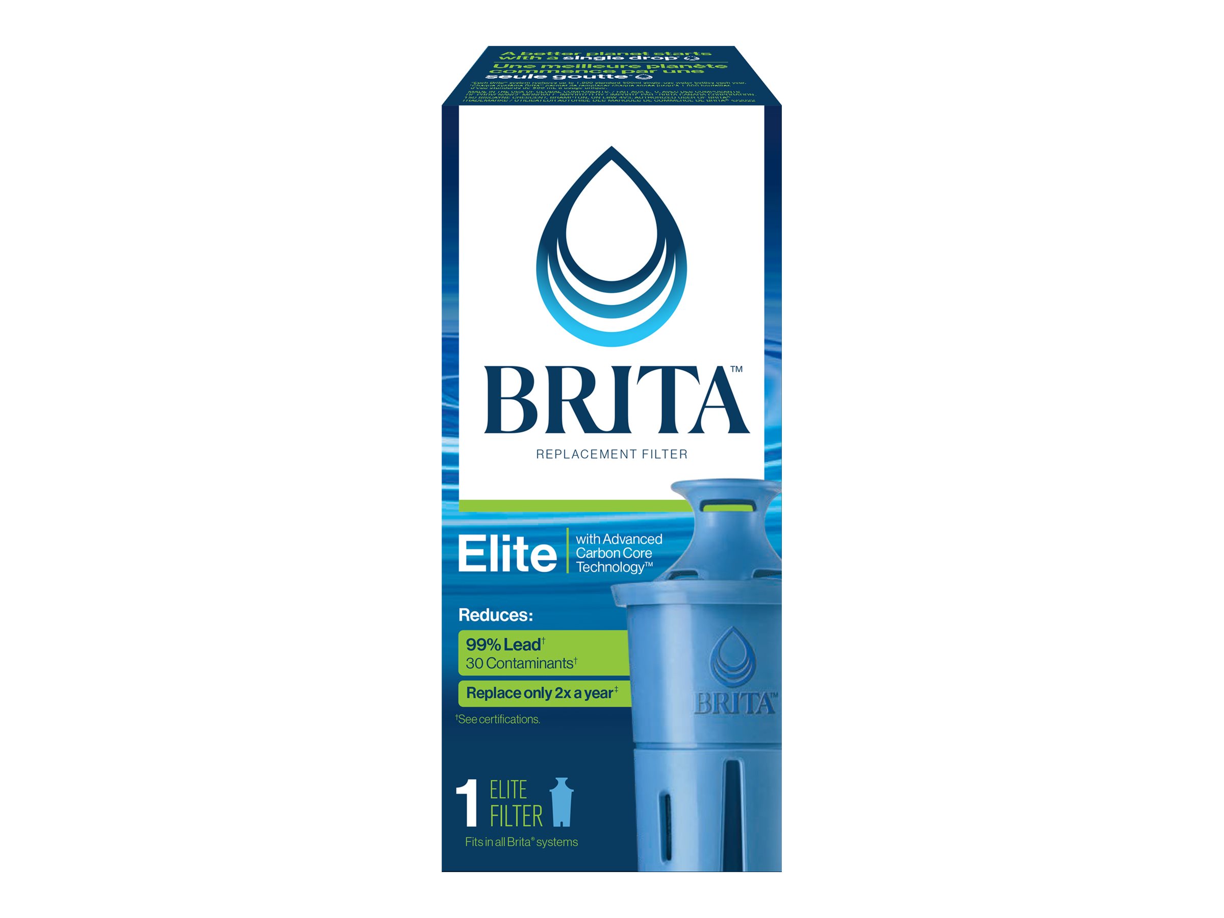 Brita LONGLAST+ Replacement Water Filter for Pitcher - 99% Lead Removal - 1 Count