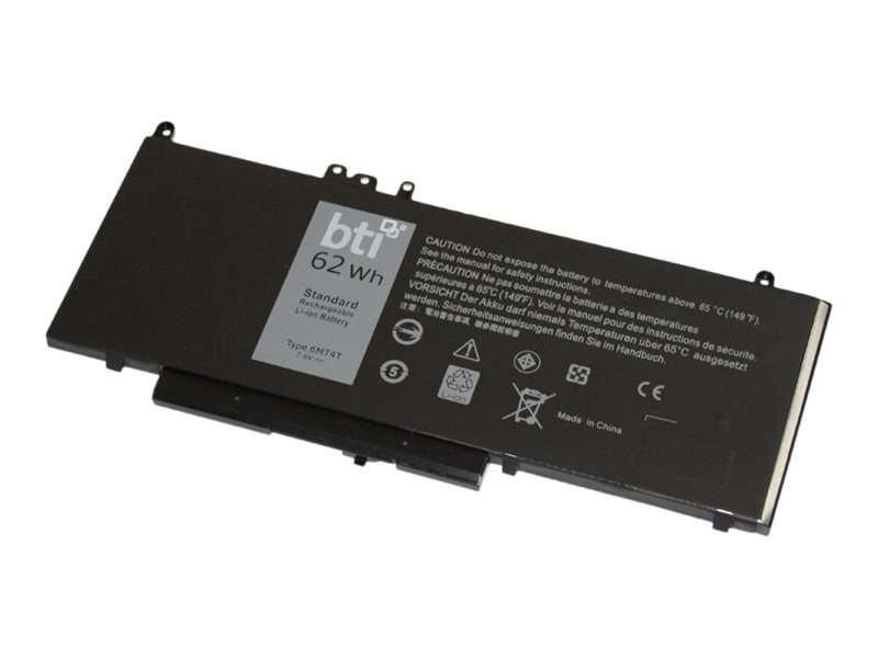 BTI 6MT4T-BTI - Notebook battery (equivalent to: Dell 451-BBTW, Dell 0C1P4, Dell 7V69Y, Dell 451-BBUN, Dell 451-BBUQ, Dell 535NC, Dell HK6DV, Dell JCDHY, Dell K3JK9, Dell NR1DY, Dell TXF9M)