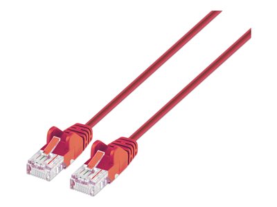 CAT6 U/UTP SLIM NETWORK PATCH CABLE, 1 FT., RED