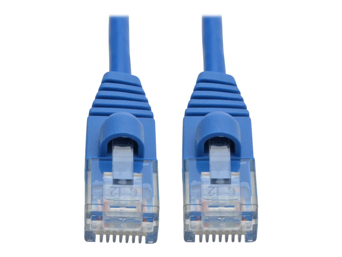 Tripp Lite Cat6a 10G Snagless Molded Slim UTP Network Patch Cable (RJ45 M/M), Blue, 4 ft.