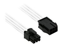 Nanoxia Single Sleeve 6 pin PCI Express-strøm (male) - 6 pin PCI Express-strøm (female) Hvid 30cm Forlængerkabel til strøm