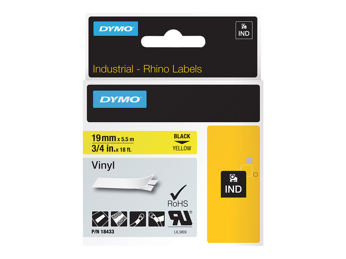 DYMO - vinyl - 1 roll(s) - Roll (1.9 cm x 5.5 m)