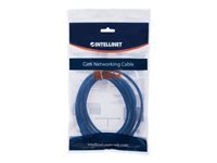 Intellinet Network Patch Cable, Cat6, 2m, Blue, CCA, U/UTP, PVC, RJ45, Gold Plated Contacts, Snagless, Booted, Lifetime Warranty, Polybag - patch cable - blue