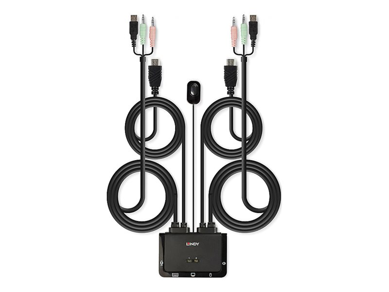 LINDY HDMI KVM Switch 2 Port USB 2.0