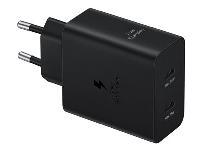 SAMSUNG Ladegerät Duo 50W mit Kabel Blac - EP-T5020XBEGEU