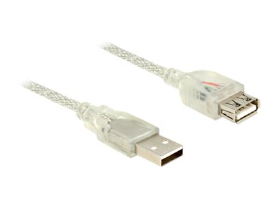 DELOCK USB Verl. A -> A St/Bu 2.00m transparent, Delock 83883 (BILD1)