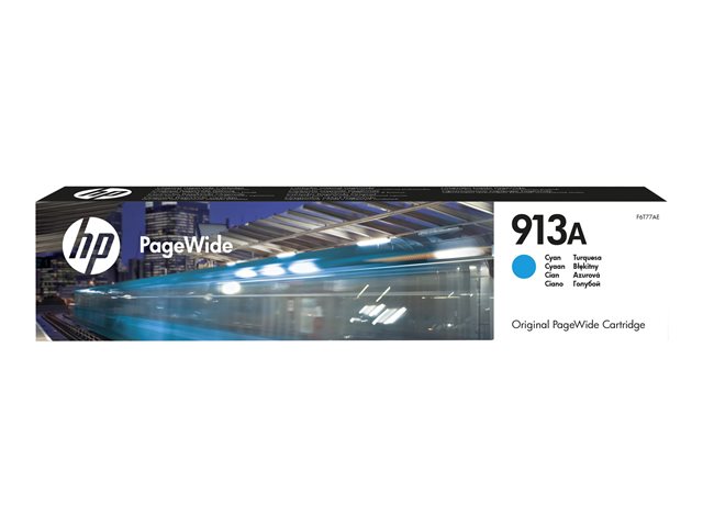 Image of HP 913A - cyan - original - PageWide - ink cartridge