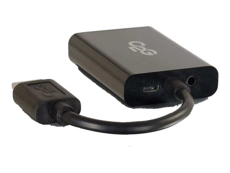 An image of C2G HDMI to VGA and Stereo Audio Adapter Converter Dongle - video converter - black
