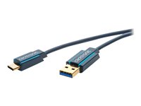 ClickTronic USB 3.0 USB Type-C kabel 3m Sort