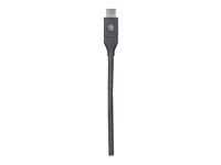 Manhattan USB-C to USB-C Cable, 1m, Male to Male, Black, 10 Gbps (USB 3.2 Gen2 aka USB 3.1), 3A (fast charging), SuperSpeed+ 