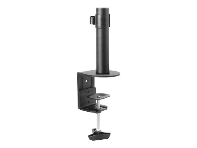 StarTech.com Single Monitor Desk Mount, Single Screen Heavy Duty Pole Mount for up to 8kg VESA Compatible Displays, Ergonomic Height Adjustable Monitor Arm Mount, Desk Clamp/Grommet - Small Footprint Design (ARMPIVOTV2)