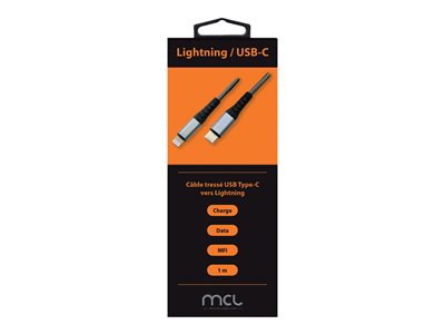 MCL Câble tressé USB-C vers Lightning 1m
