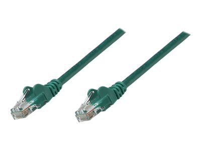 Intellinet Network Patch Cable, Cat6, 0.5m, Green, CCA, U/UTP, PVC, RJ45, Gold Plated Contacts, Snagless, Booted, Polybag