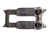 Zebra - Bracelet anti-statique - extra large - avec double cadran, avec des accents bleus 