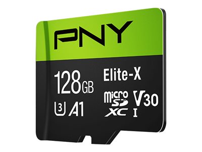 PNY Elite-X - Flash memory card (microSDXC to SD adapter included)