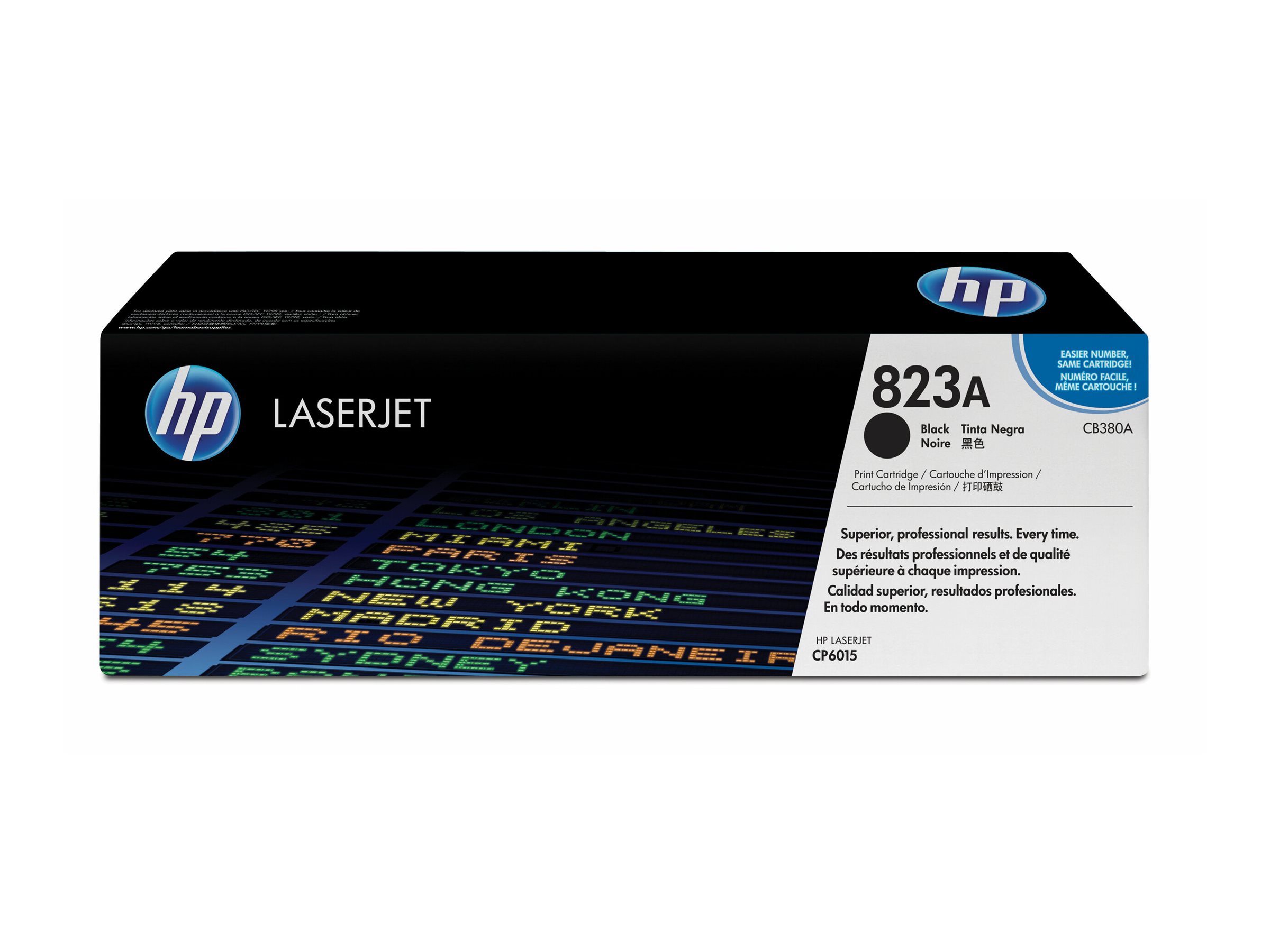 HP 823A black original LaserJet toner cartridge Usage / lifestyle Front 72785
