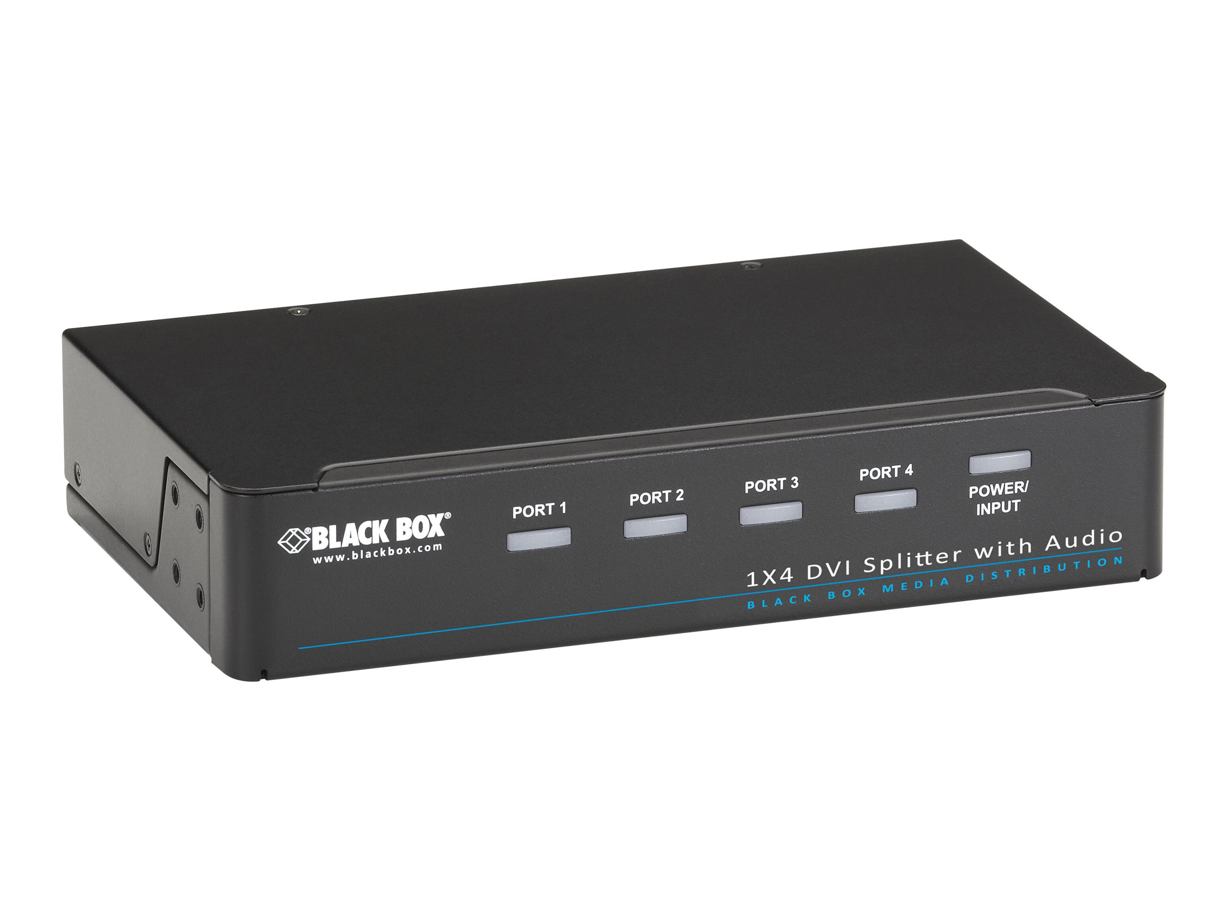 Black Box DVI-D Splitter with Audio and HDCP, 1 x 4