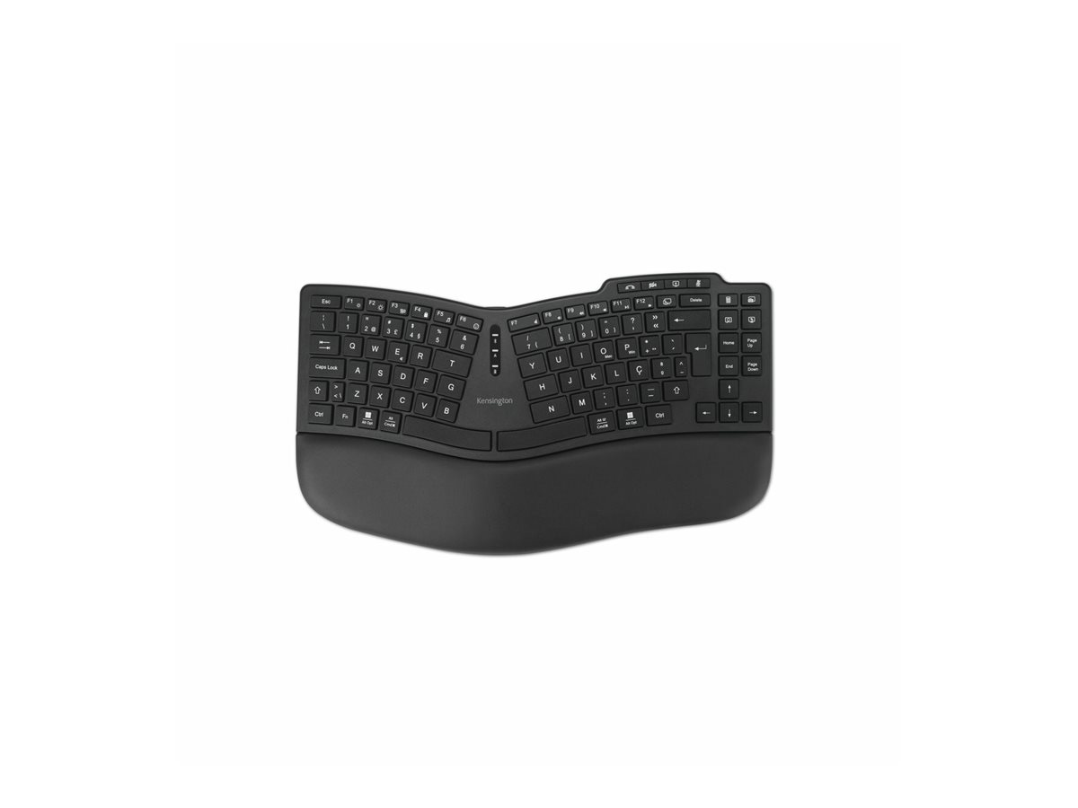 Kensington Pro Fit Ergo - klávesnice - dobíjecí compact TKL - QWERTY - portugalská - černá Vstupní zařízení
