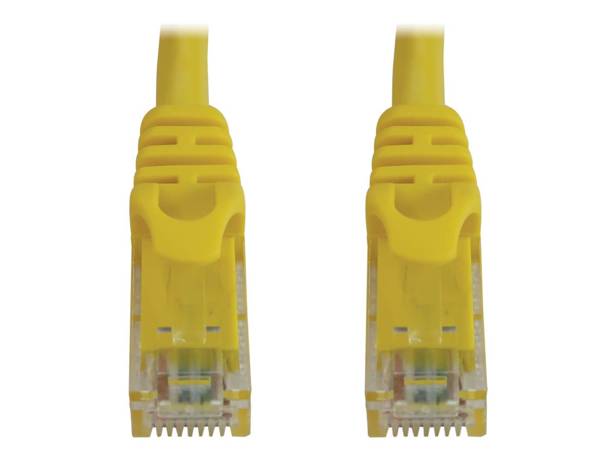 Eaton Tripp Lite Series Cat6a 10G Snagless Molded UTP Ethernet Cable (RJ45 M/M), PoE, Yellow, 15 ft. (4.6 m)