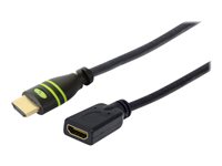 TECHly HDMI-forlængerkabel med Ethernet 1.8m Sort