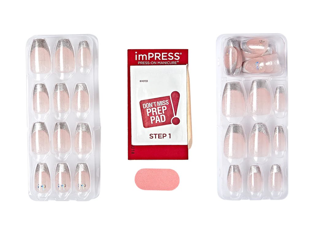 ImPRESS Press-on Manicure Premium False Nails Kit - Medium - Coffin - Memory Lane - 30's