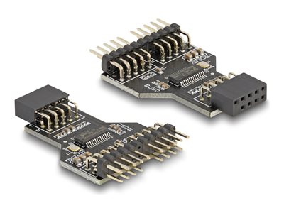 DELOCK USB2.0 Hub 9 Pin Pfostenbuchse 2x9 Pin Pfostenstecker DELOCK USB2.0 Hub 9 Pin Pfostenbuchse 2x9 Pin Pfostenstecker