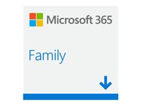 Microsoft 365 Family - Subscription licence (1 year) - up to 6 users - ESD - 32/64-bit, Click-to-Run - Win, Mac - All Languages - Eurozone