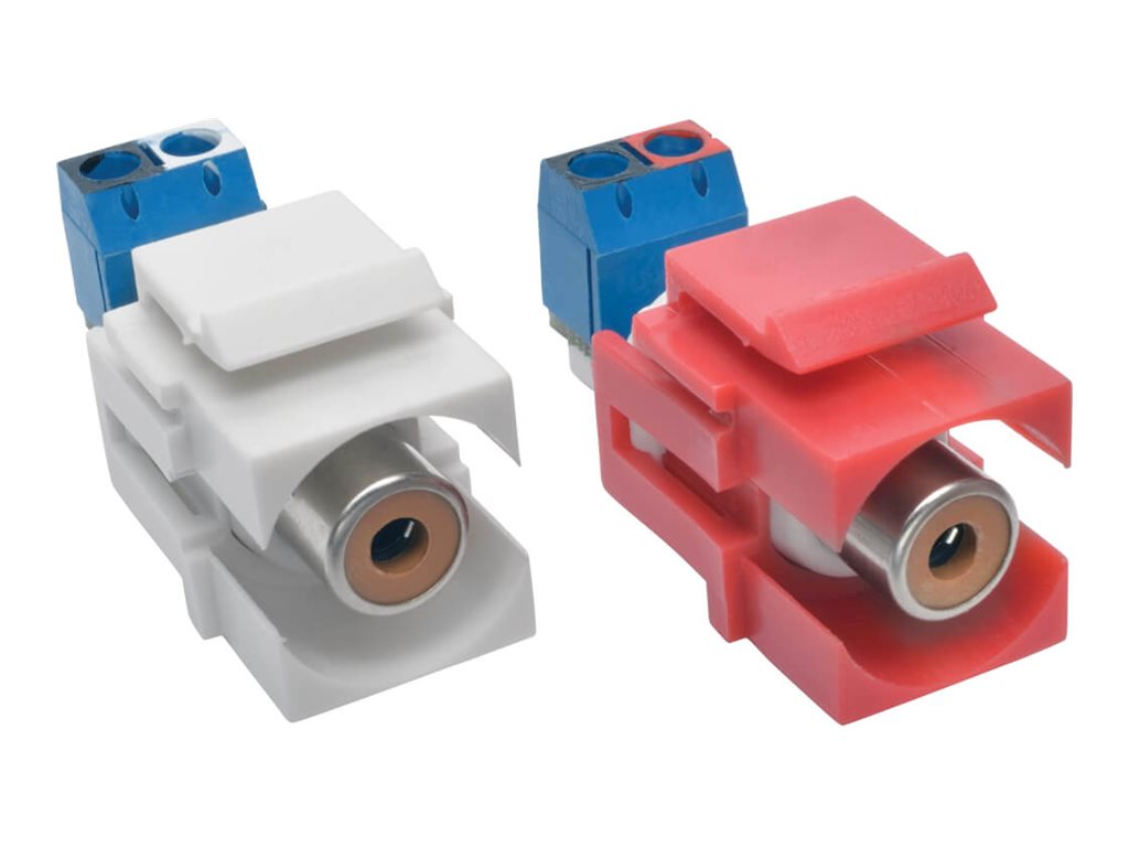 Tripp Lite RCA Female Audio to Screw Terminal Keystone Jack Kit Red/White