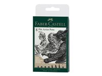 Faber-Castell PITT Artist Pen Børstepen, fineliner og markørsæt Sort