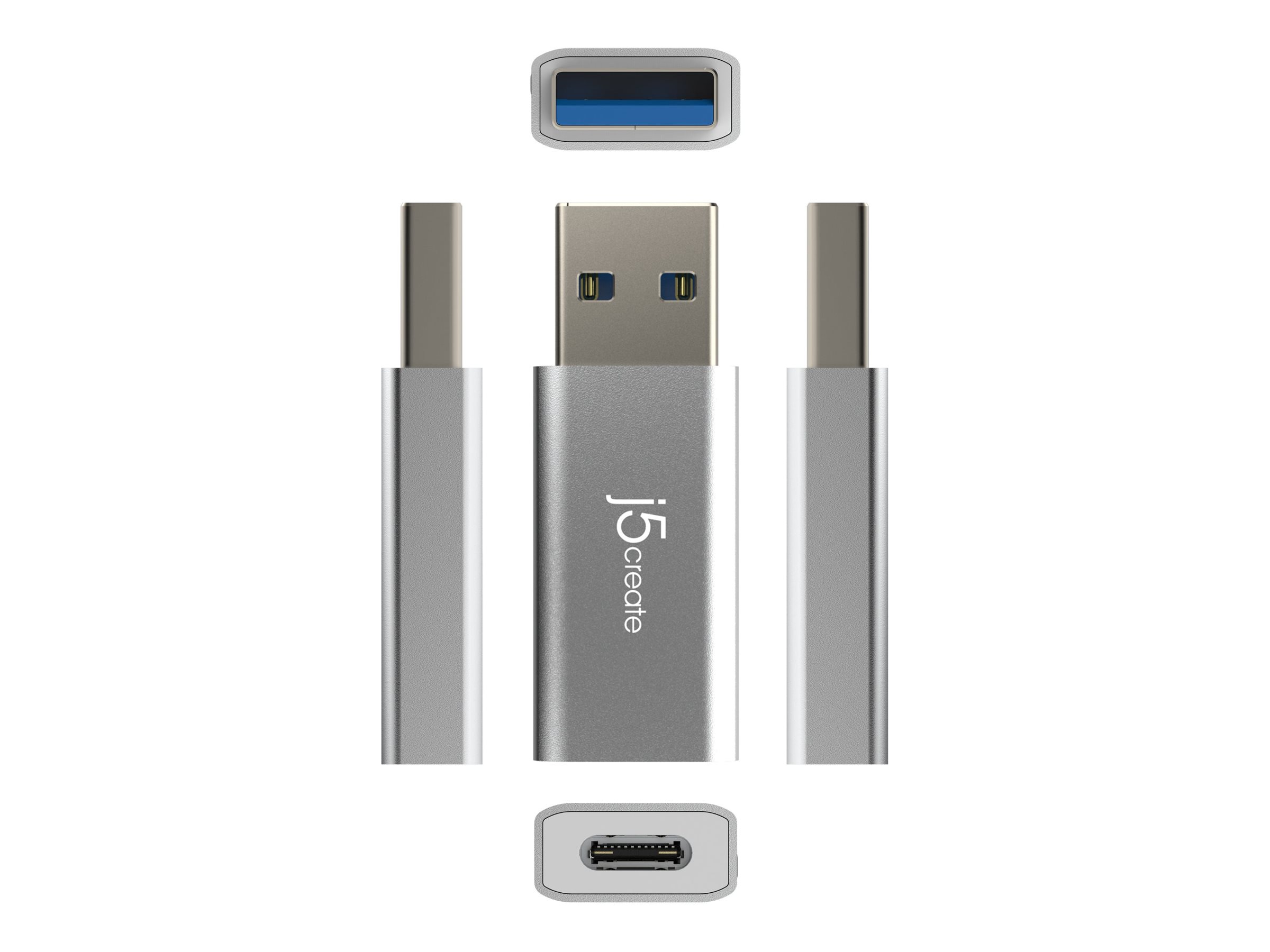 j5create JUCX45 USB-C adapter USB Type A to Product shot Multi-angle 79100