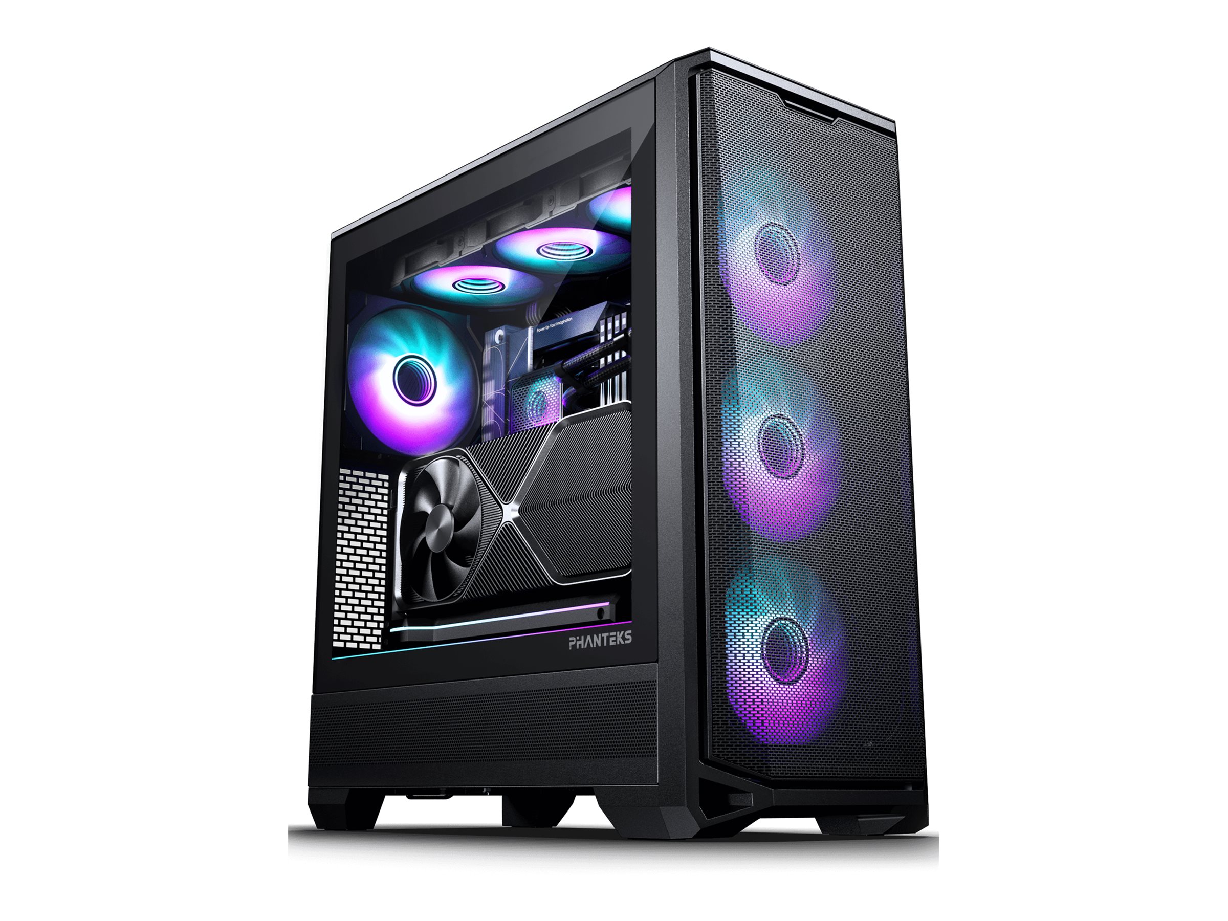 Case PC Phanteks Eclipse G400A Mid-Tower - 4 Ventole M25-140 DRGB, Mesh, Vetro Temperato | Bianco