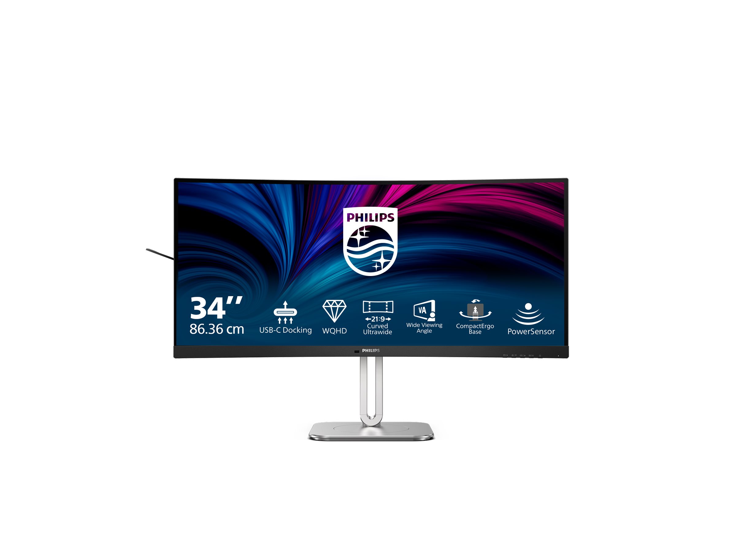 An image of Philips 34B2U5600C - 5000 Series - LED monitor - curved - 34" - HDR