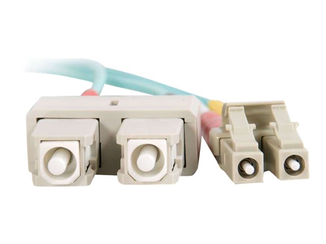 C2G LC-SC 10Gb 50/125 OM3 Duplex Multimode PVC Fiber Optic Cable (LSZH) - síťový kabel - 2 m - 2 m - vodě - barva – foto 4