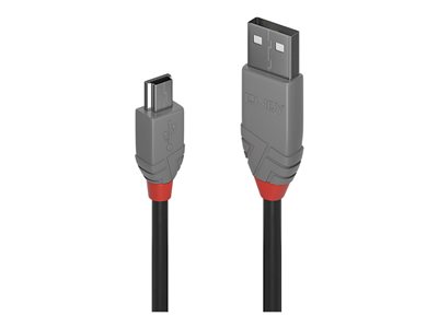 LINDY 0,2m USB 2.0 A/Mini-B Anthra Line