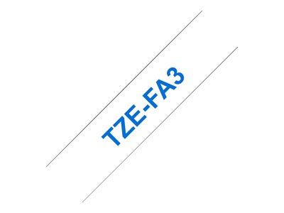Ruban TZ textile 12mm bleu / blanc