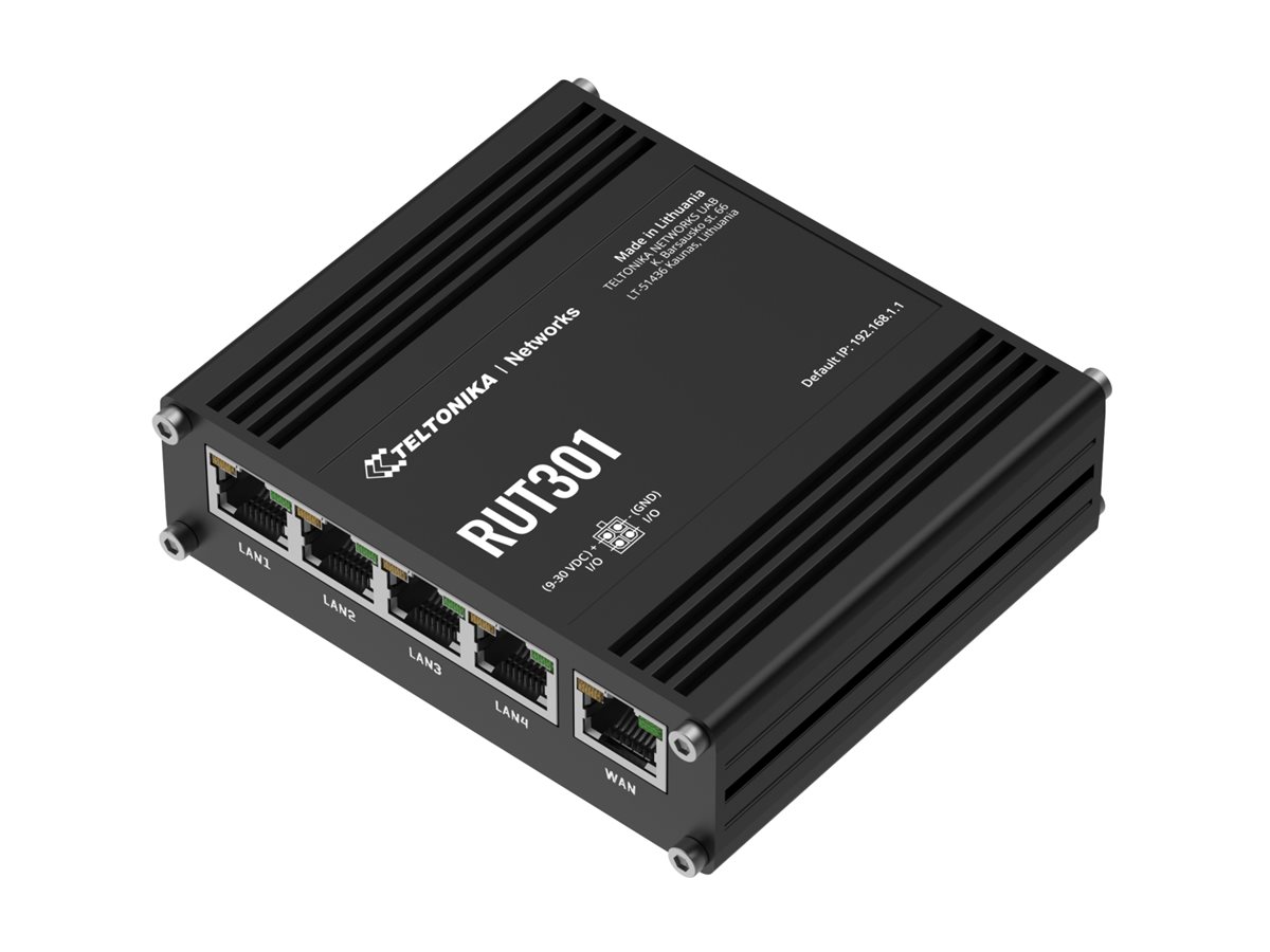 Teltonika RUT301 router DIN rail mountable wall-mountable Usage / lifestyle Left side 72440