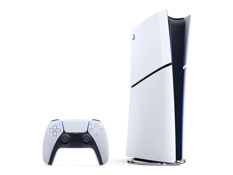 Sony PlayStation 5 Slim Digital Edition Game console 825 GB Product shot Left-angle 79450