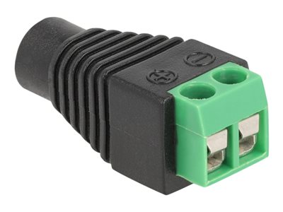 DELOCK Adapter DC 1,35 x 3,5 mm Buchse > Terminalblock 2 Pin Adapter