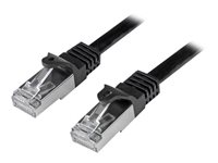 StarTech.com 0.5m Black Cat6 / Cat 6 Shielded (SFTP) Patch Cable 0.5 m CAT 6 Kabel med afskærmning med folie og kobberfletning (SFTP 50cm Patchkabel Sort