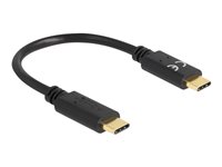 DeLOCK USB Type-C kabel 15cm Sort