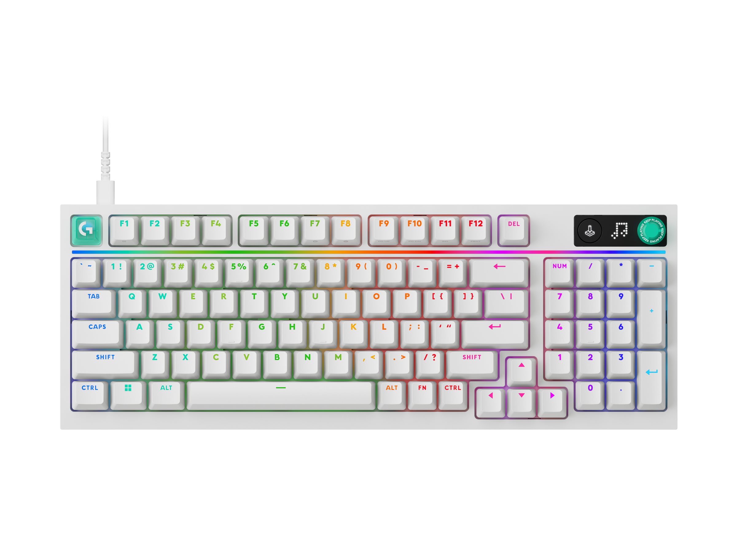 Logitech G G316 X 98 keyboard 98% full size QWERTY US white Input Product shot Front 79950