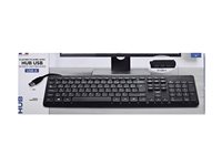 TNB HUB Wired Keyboard Built-In 3X Usb-A