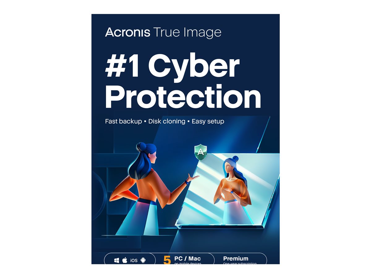 Acronis True Image Premium - licence na předplatné (1 rok) - 5 počítačů, neomezený počet mobilních zařízení, cloudové úložiště 1 TB – foto 2