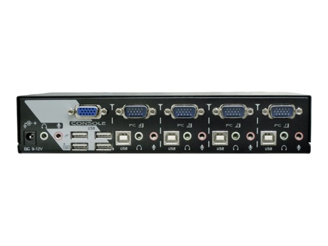 Rextron KAAG-114 KVM switch with USB 2.0 audio hotkey control 4 Product shot Front 79350