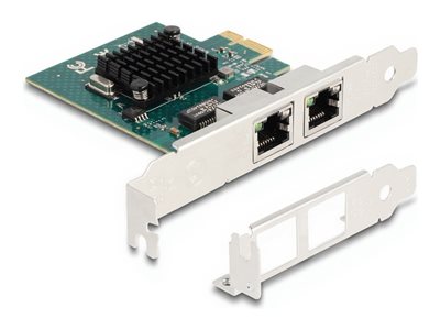 DELOCK PCI Express x1 Karte zu 2 x RJ45 Gigabit LAN BCM PCI Karten