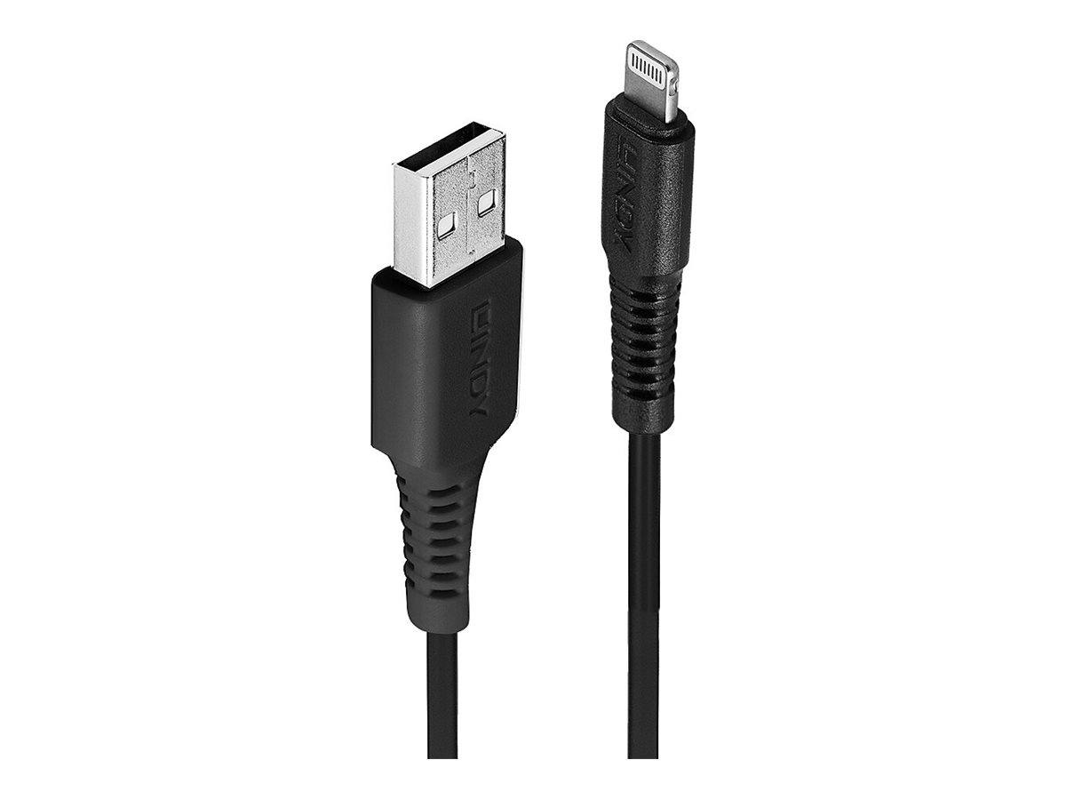 LINDY 3m USB to Lightning Cable black