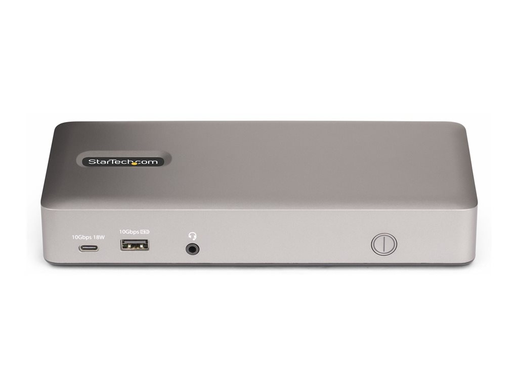 StarTech .com Triple-Monitor USB4 Docking Station, 4K 60Hz HDMI or DisplayPort, 100W Laptop Charging, 2.5GbE, USB-C Multi-Monitor Dock, Driverless